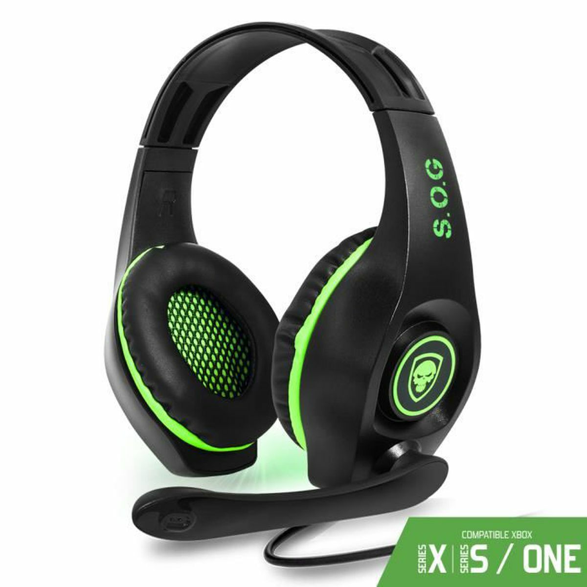 Pack manette Xbox One PC camouflage avec casque audio micro jack