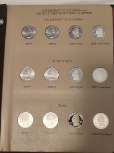 SILVER DISTRICT of COLUMBIA & US TERRITORIAL QUARTERS 2009 PROOFS DANSCO ALBUM