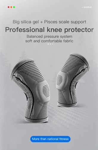 Ginocchiere Supporto Manicotto Compressione Ginocchiere per Corsa Palestra Sport Antiurto - Foto 7 di 10