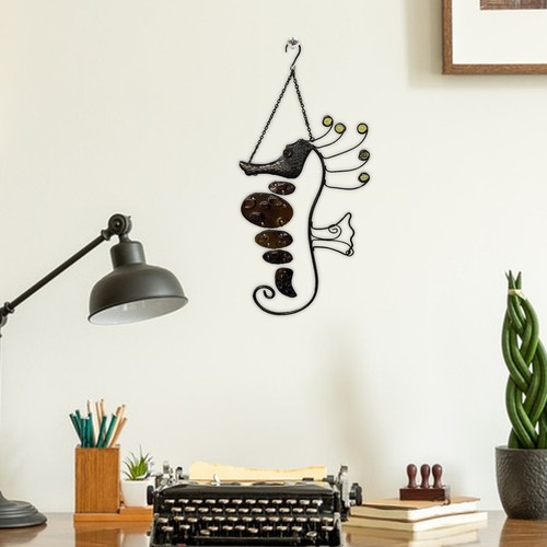 Seahorse Metal Wall Art Home Decor Metal Cutout Nautical Home Ornaments 18 IN - Picture 8 of 12