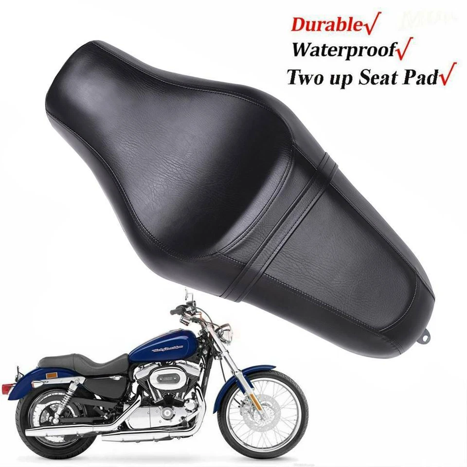 Asiento de pasajero de conductor dos para Harley Sportster 1200 2004-2015 Iron 883 XR1200 Foto 2 de 4
