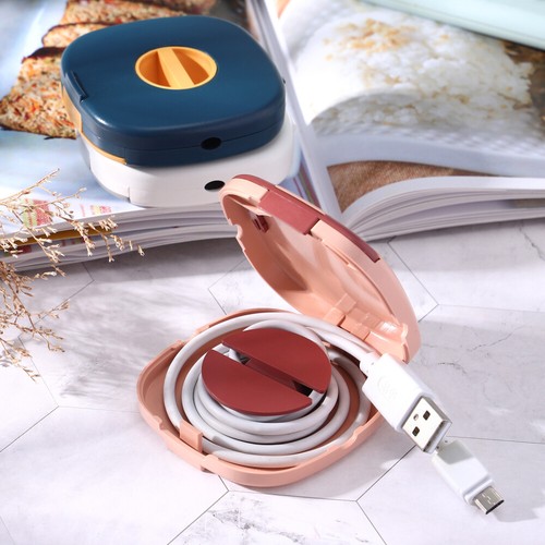 3 Pcs Mobile Phone Data Cable Storage Box Retractable Cord Organizer Desk - Afbeelding 8 van 12