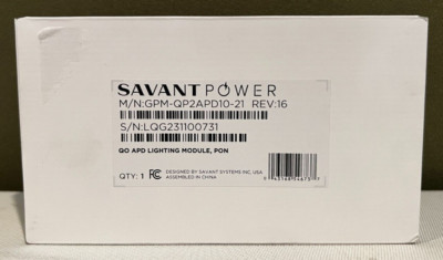 Savant Power GPM-QP2APD10-21 QO FPD Lighting Module PON - New Sealed