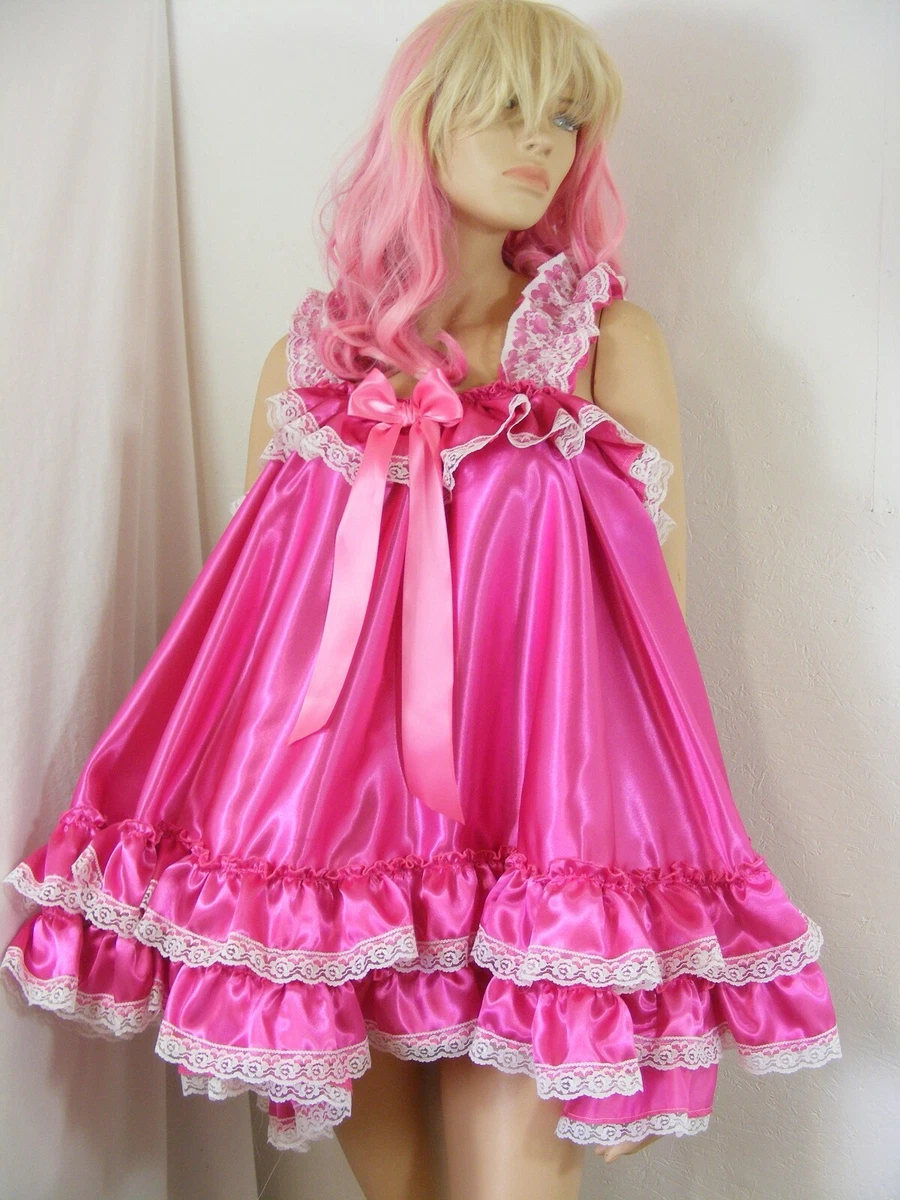 Pink Satin Sissy Dress