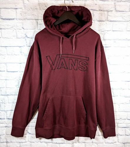 Retro Solid Maroon VANS Skater Hoodie 