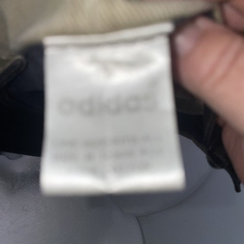 Adidas Tan Embroidered Logo Hat Cap Adjustable One Size Corduroy - Picture 8 of 9