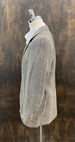 Oxxford Clothes Hand Made in USA Vintage Tweed Check Silk/Wool Jacket Size 40 S - Picture 4 of 9