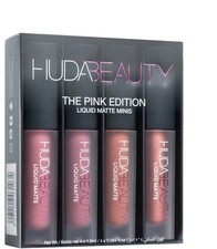 HUDA BEAUTY Pink Mini Edition Liquid Matte Lipstick Set of 4 Fast Shipping 🚚