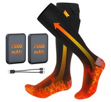 Heated Socks for Men Women Warmth Up to 14 Hours, Upgraded 7500mAh Rechargeable