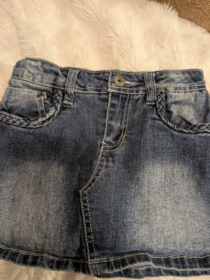 Джинсовая юбка для маленьких девочек Mudd регулируемая талия размер 6 - Изображение 2 из 4