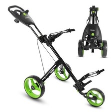 Jovial Golf Push Pull Cart   Lightweight, Foldable, Bag Holder with 3 Wheel