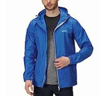 Regatta Great Outdoors Pack-It III Waterproof Men's Zip Up Jacket Blue Size XXL