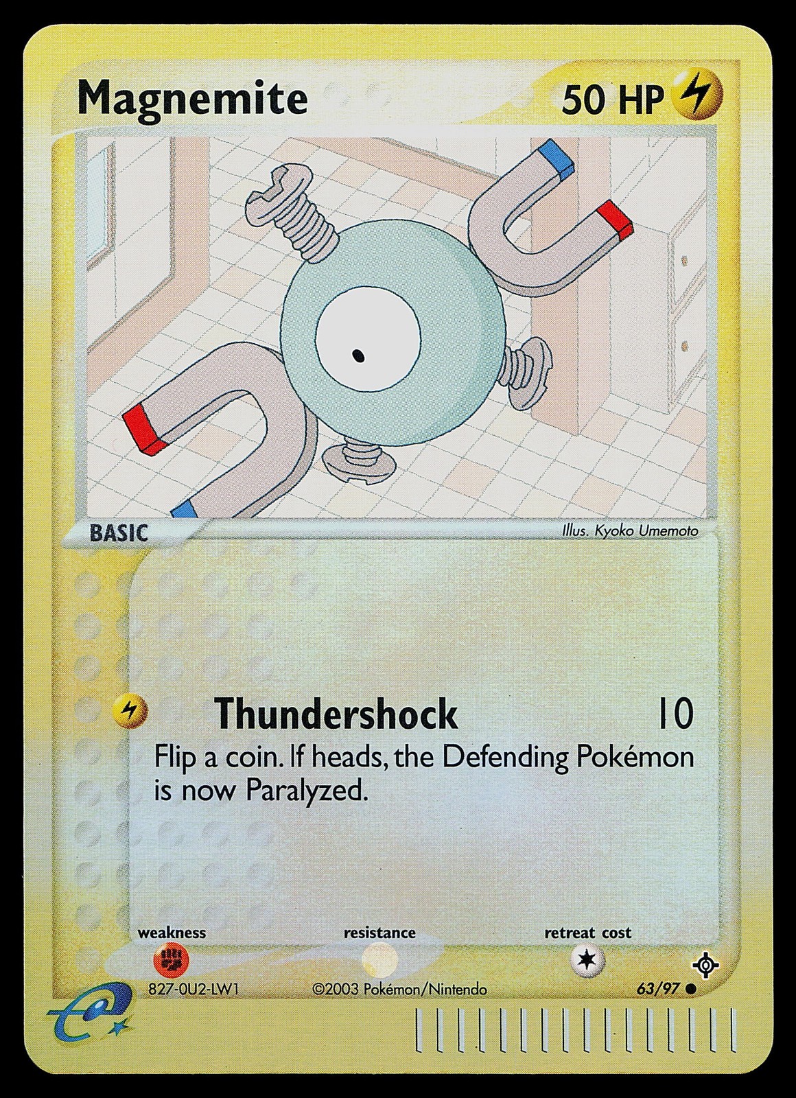 Pokemon Card - Magnemite Dragon 63/97 Common Reverse Holo