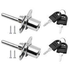 ZHIQIN 2 x Drawer Lock with Key for Furniture Piston Lock for Filing Cabinets