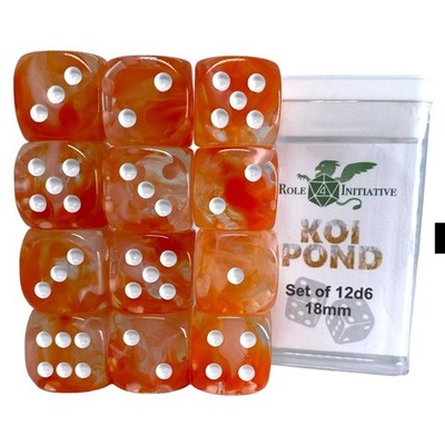 Role 4 Initiative Koi Pond 18Mm Dice Set 12 D6