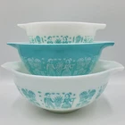 Pyrex Amish Butterprint Cinderella Nesting Mixing Bowls 441 442 443 RARE Lot