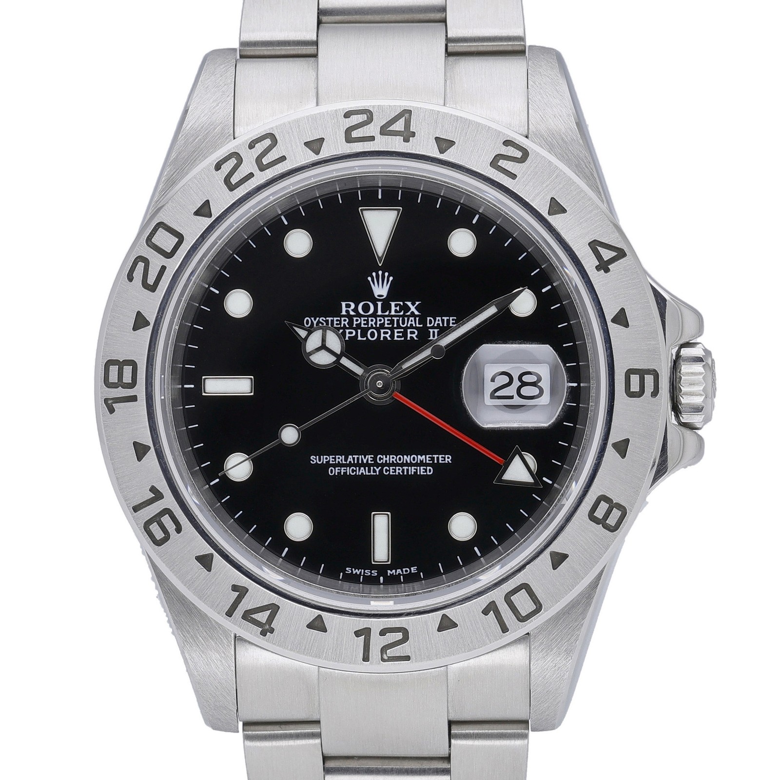 Rolex Explorer II 16570 with 40mm Oystersteel case and Black dial. Excellent ...