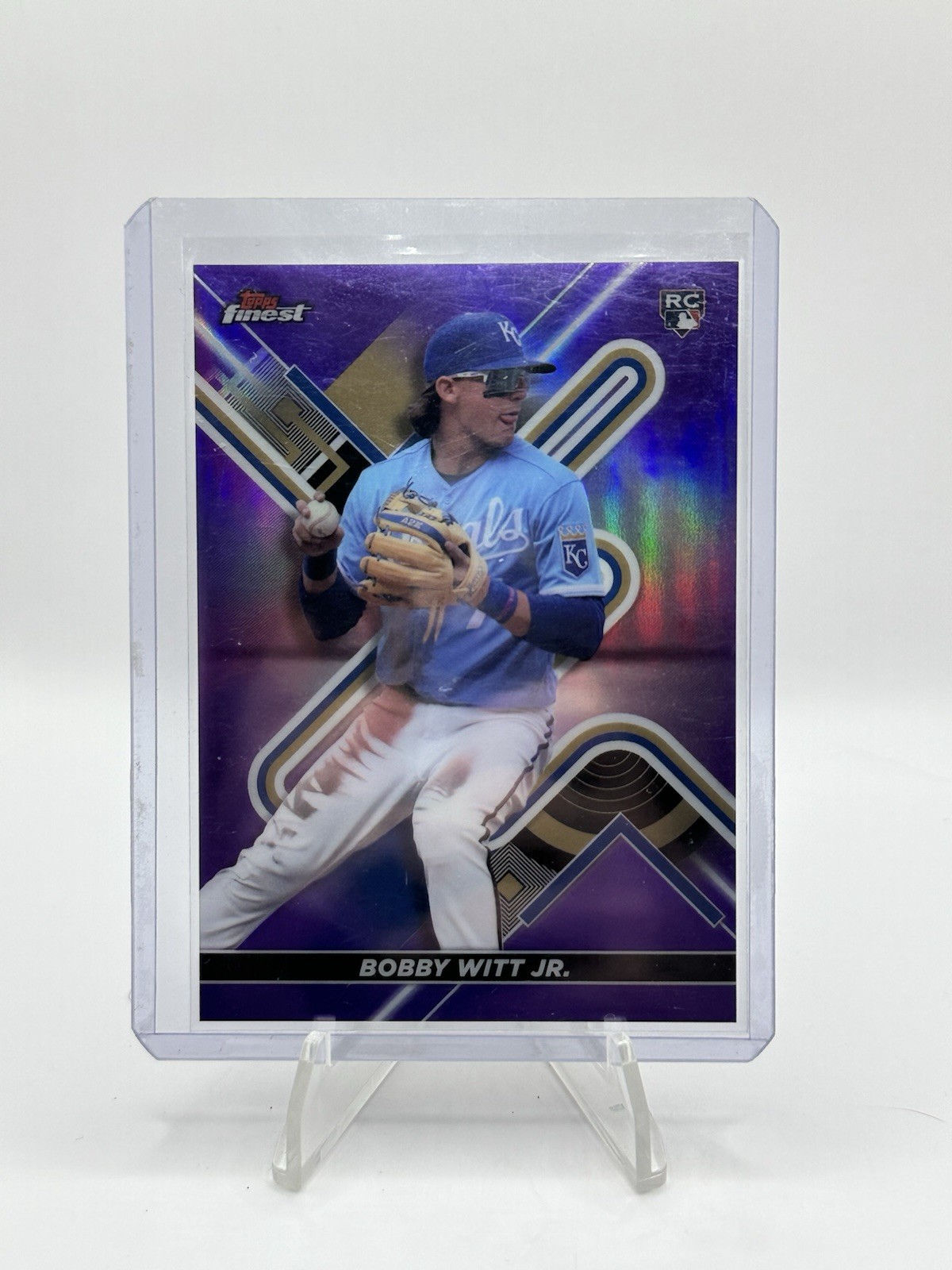 2022 Topps Finest - Bobby Witt Jr. #62 Purple Refractor /250 (RC)