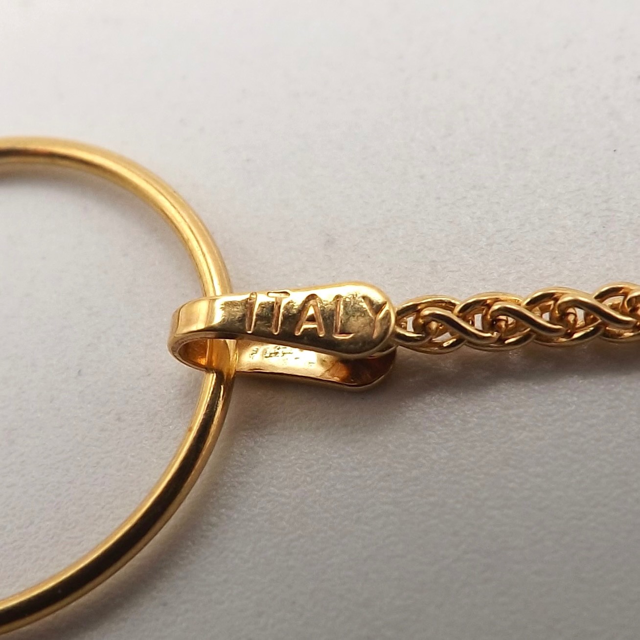 Solid 14k Gold Sunface Slide Pendant Toggle Laria… - image 7