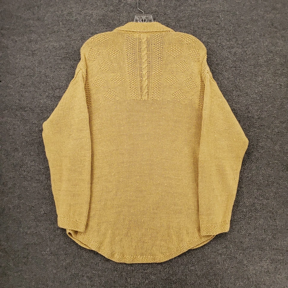 Suéter Vintage Banana Republic Mujer Pequeño Amarillo Safari y Viaje Mezcla de Lino Foto 2 de 4