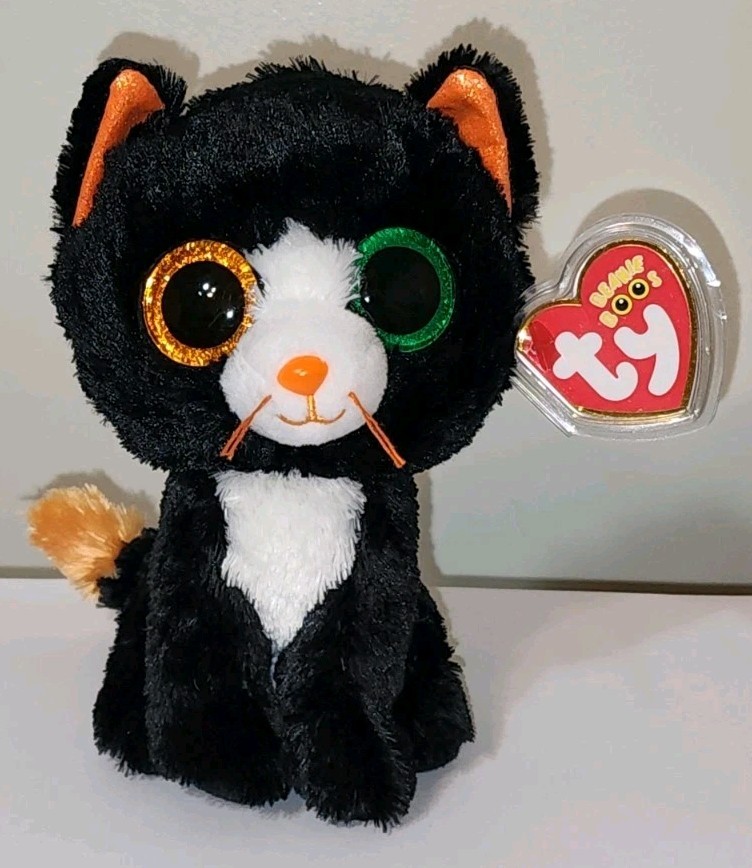 Ty Beanie Boos LUNA the Halloween Black Cat (6 Inch) NEW MWMT