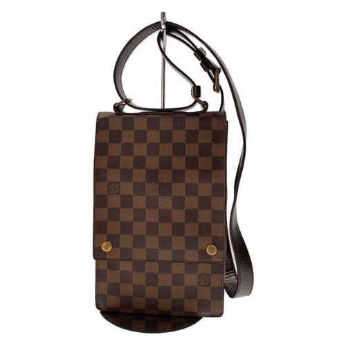 Louis Vuitton Portobello Damier Ebene N45271 Brown PVC Shoulder Tote Bag Used - Picture 2 of 8