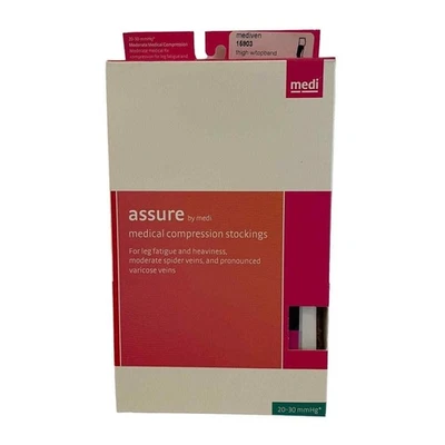Medi Assure Compression Stocking SiliconeDot Band Thigh Beige 20-30 mmHg Reg - Image 1 of 4