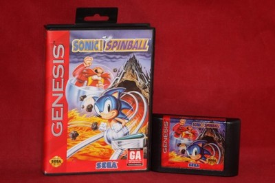Sonic Spinball (Sega Genesis, 1993) Authentic Game Cartridge + Case