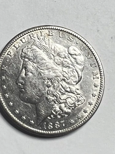 1887-S Morgan Silver Dollar High Detail AU/BU Sharp Strike Better Date US Coin