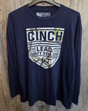 Cinch Western L/S T-shirt Size XL Realtree Camo "Lead. Don't Follow." USA Made