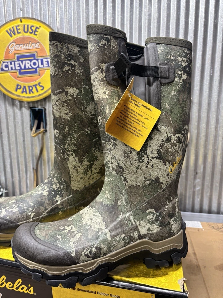 Cabelas Scent Free Uninsulated Rubber Boots Size 10M - Image 3 of 4