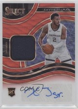 2020 Panini Select Rookie Jersey Red Wave Prizm Xavier Tillman #RJA-XAV Auto 4m4