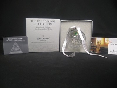 Waterford Crystal Times Square Collection Hope For Abundance Ball Ornament 2001