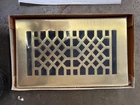 Signature Hardware Antique Style Floor Register – Polished Brass, 4" x 8" – NIB