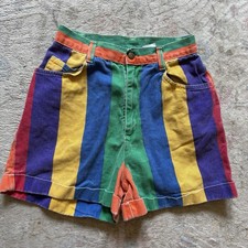 GOOD USED CONDITION Vintage Juniors Striped NO BOUNDARIES Jean Shorts Y2K RETRO