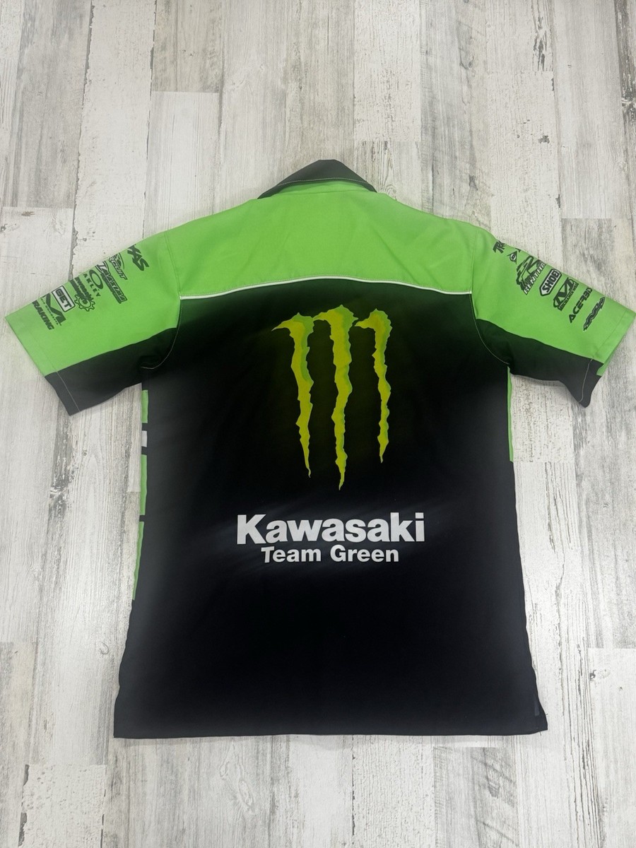 KAWASAKI Racing Pit Crew Shirt Medium Hot Shoppe Designs USA | eBay