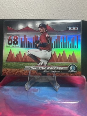 Hurston Waldrep 2024 Bowman Scout's Top 100 Card #STP-68 Atlanta Braves Prospect