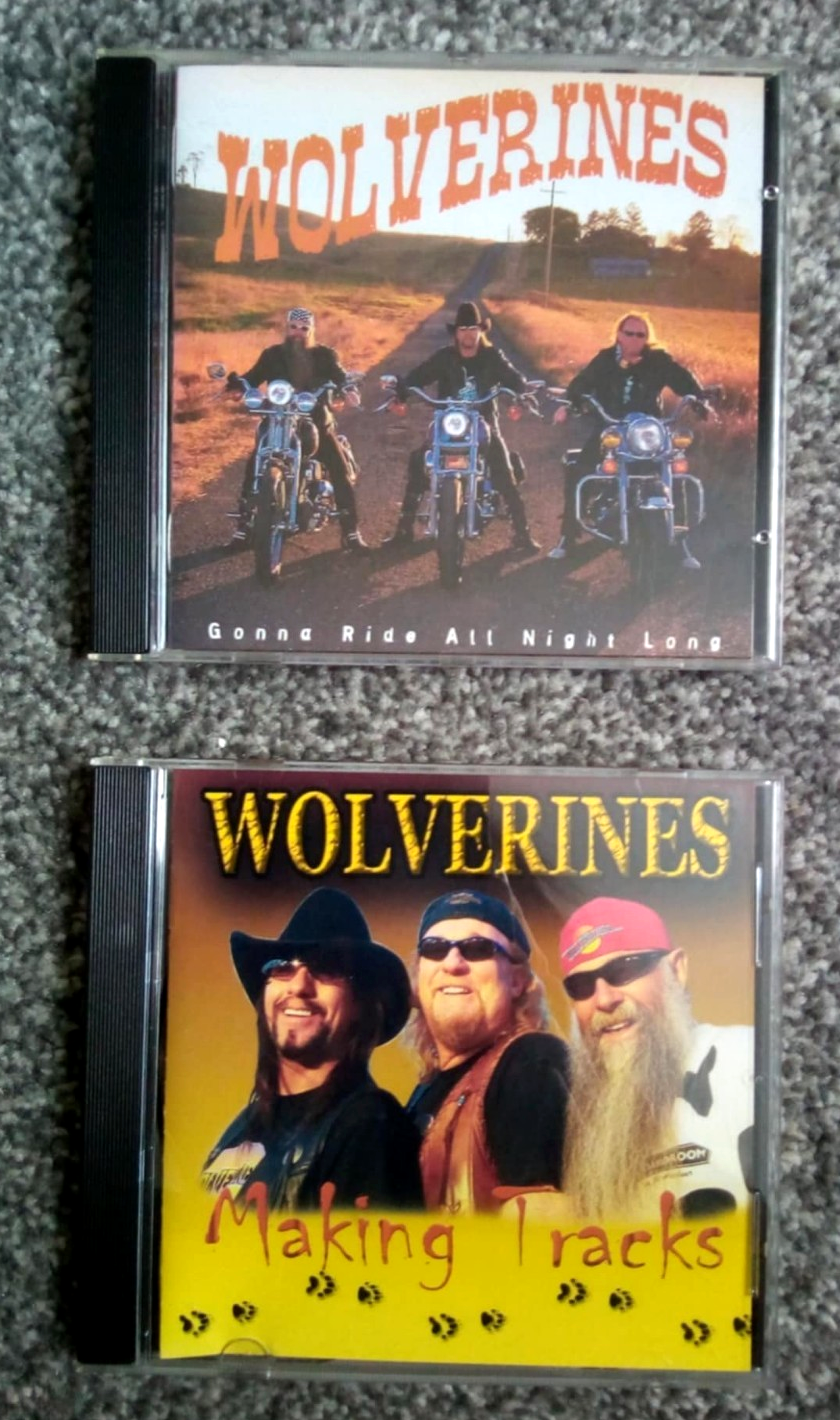 WOLVERINES - GONNA RIDE ALL NIGHT LONG AND MAKING TRACKS - SIGNED CD - BUNDLE