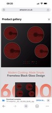 Cookology CET601 60cm Ceramic Hob - 4 Zone 6000W Electric Hob - Touch Control