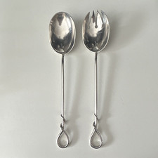 Silver plated (EPNS)Salad Server Set 2 Piece. Vintage