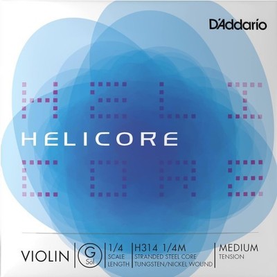 Daddario H314 1/4M Helicore Medium Einzelsaite ''G'' Violine 1/4 | Neu