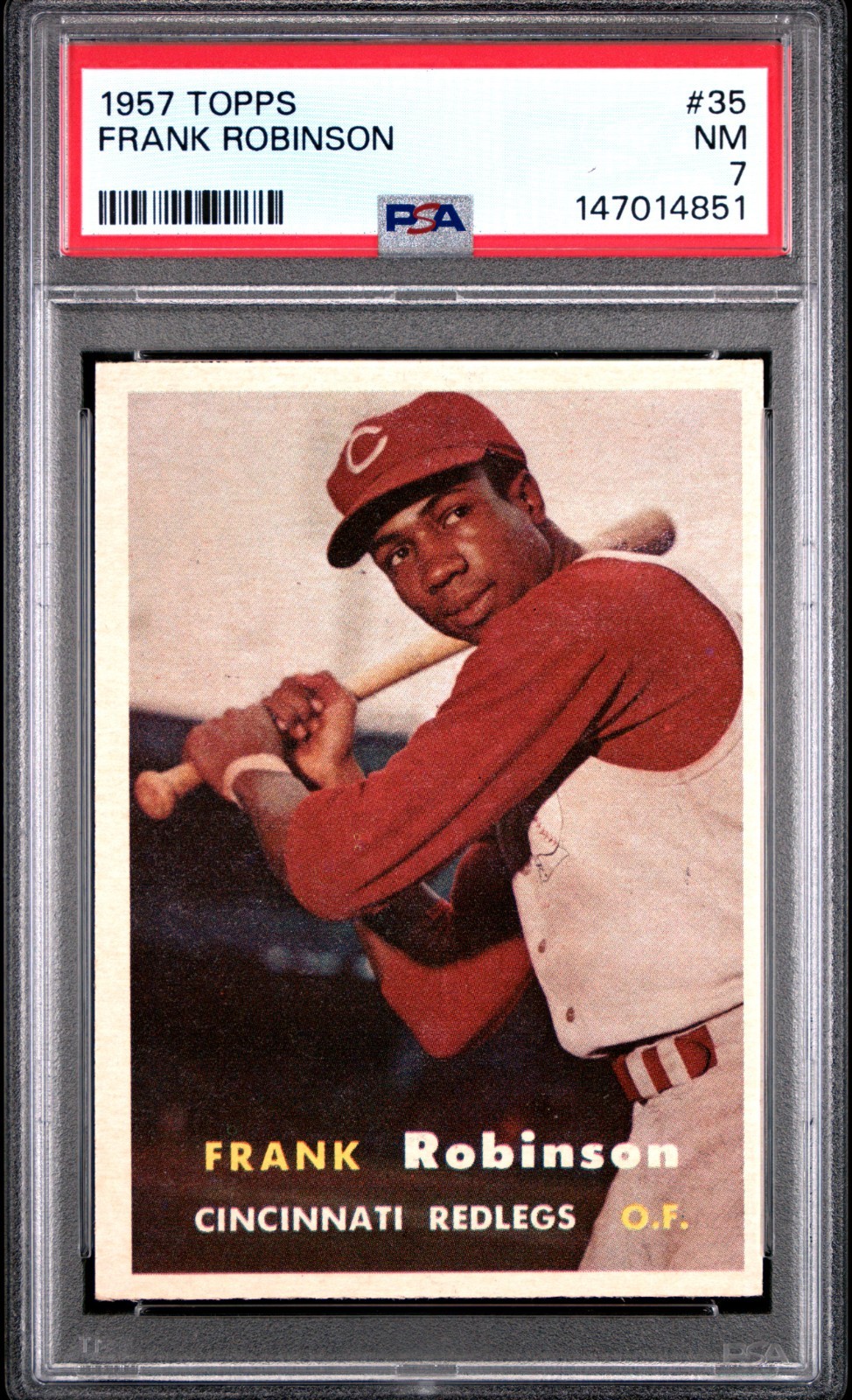 1957 Topps #35 - Frank Robinson - Rookie Card - PSA 7 NM 🔥 147014851
