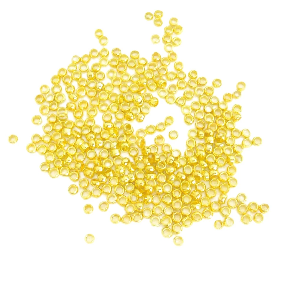 Quetschperlen 1,8 mm Farbe Gold 500 Stück Perlen Spacer nenad-design AN019 - Bild 4 von 4