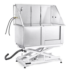 Uimoso 50" Dog Cat Pet Grooming Bath Tub Wash Station Electric Height Adjustment