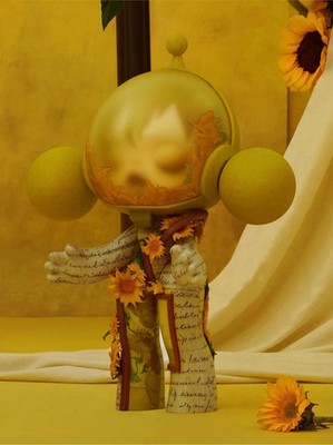 POP MART MEGA α SKULLPANDA 400% Van Gogh Museum Sunflowers H330mm