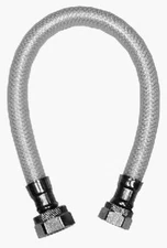 Faucet Connector,Reinforced Poly Vinyl,1/2 Compressionx1/2 FIPx12 In. - 7228-12-