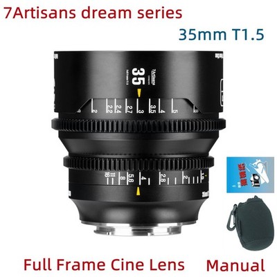 7Artisans 35mm T1.5 Full Frame Large Aperture Manual Cine Lens for Sony E Camera