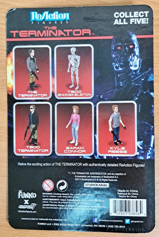 Funko Reaction Terminator Action Figure Lot of 5 - unpunched sealed - Image 4 of 4
