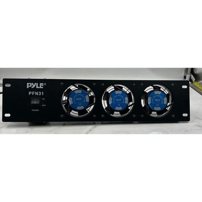 Pyle PFN31 Rack Mount Cooling Fan System 3 Fan 110V Server Rack Cooler Black
