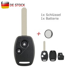 Auto Schlüssel Gehäuse + Batterie für Honda Civic CR-V Accord CR-V FR-V Jazz